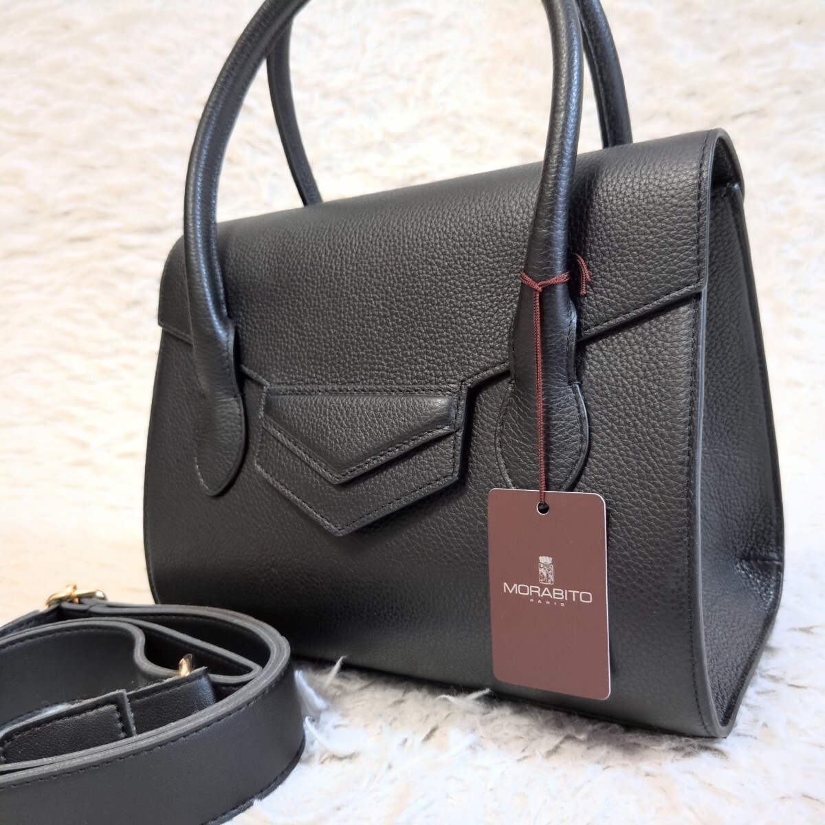 【24年モデル/定価35万】MORABITO モラビト プレリュードミリー カーフ ノアール ショルダーバッグ PRLUDE MILLY ブラック 黒 冠婚葬祭
