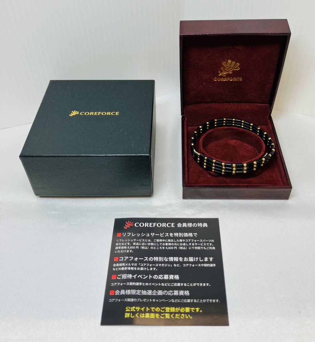 □ COREFORCE コアフォース LOOP ループ K18 全長約70cm 17.5g ブレスレット ネックレス ブラック ゴールド ゴルフ アスリート プレゼント 