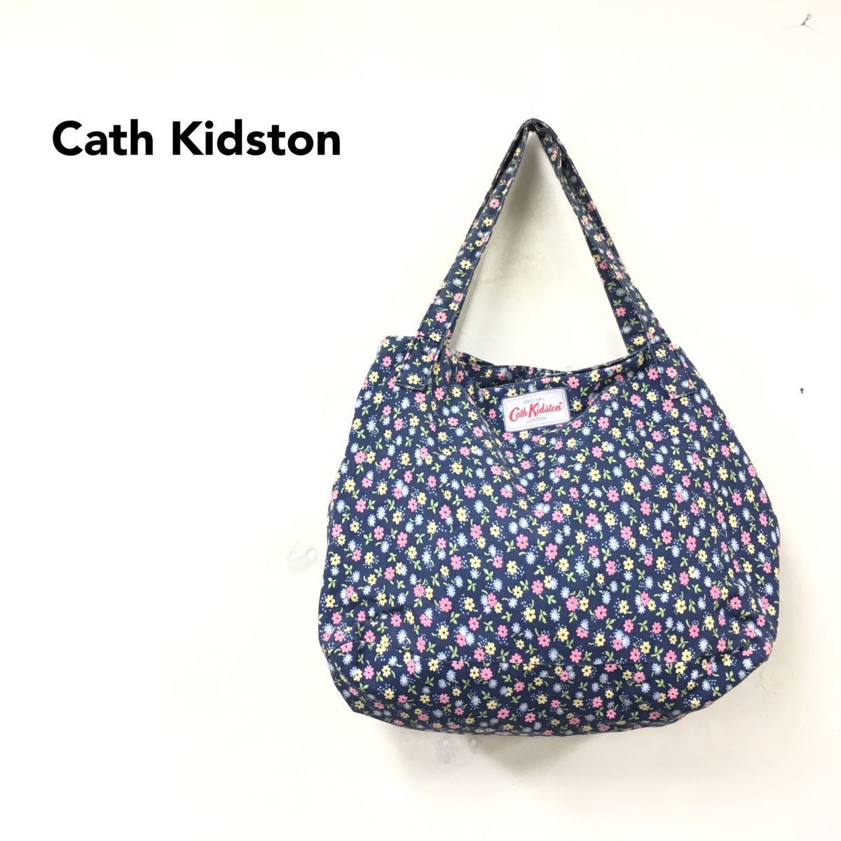 2M1112-J-N◆Cath Kidston キャスキッドソン 花柄ビッグトートバッグ◆コットン レディース 綿100% かばん デイリー 通学 デイリーユース