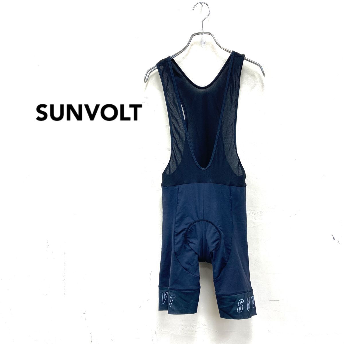2M2069-Y◆SUNVOLT サンボルト ビブショーツ サイクルパンツ タイツ 股パッド付き 自転車 スポーツ メンズ ◆ブラック ナイロン