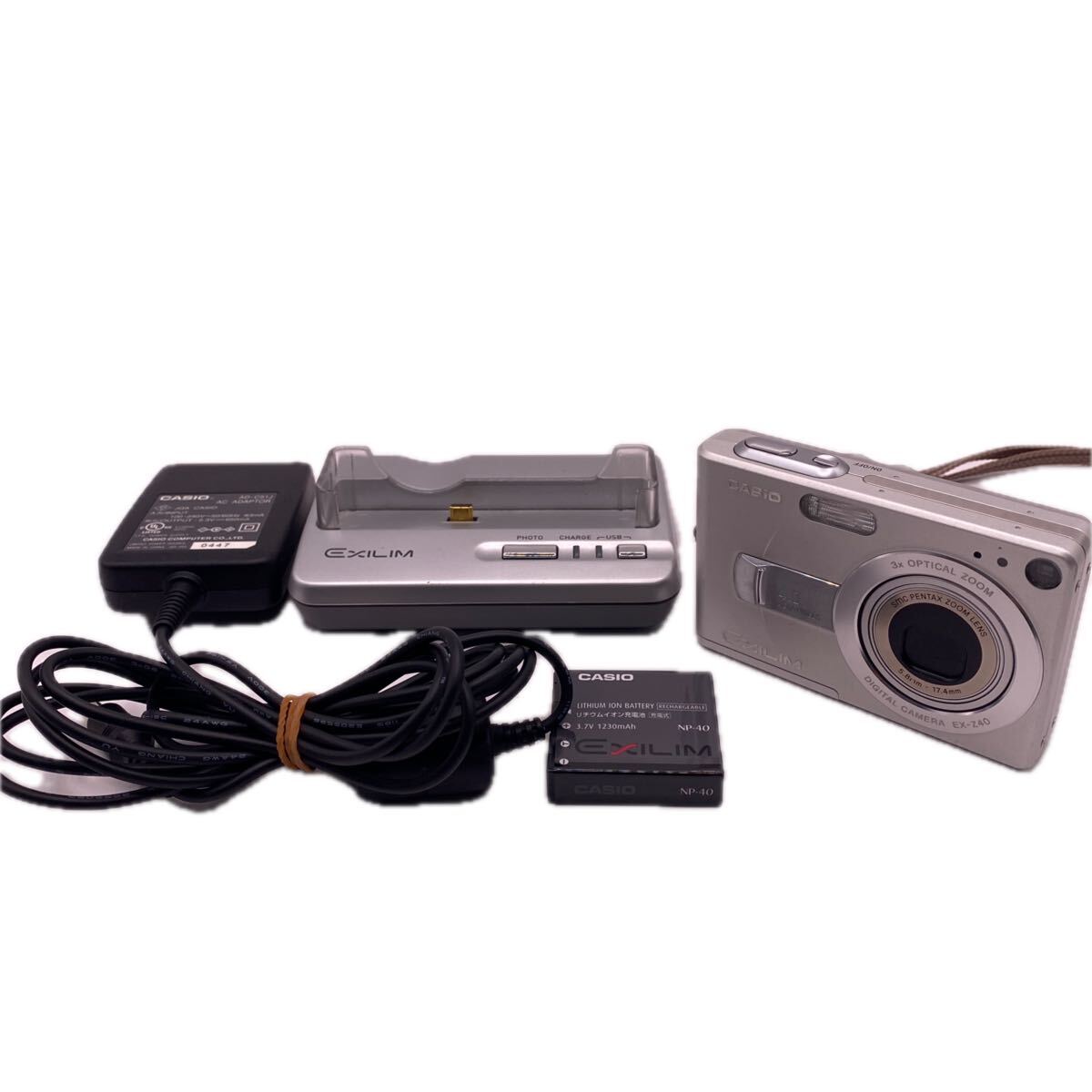 【外観極上品】CASIO カシオ★EXILIM エクシリム EX-Z40★コンパクトデジカメ★純正充電器・バッテリー付き★動作良好!!★