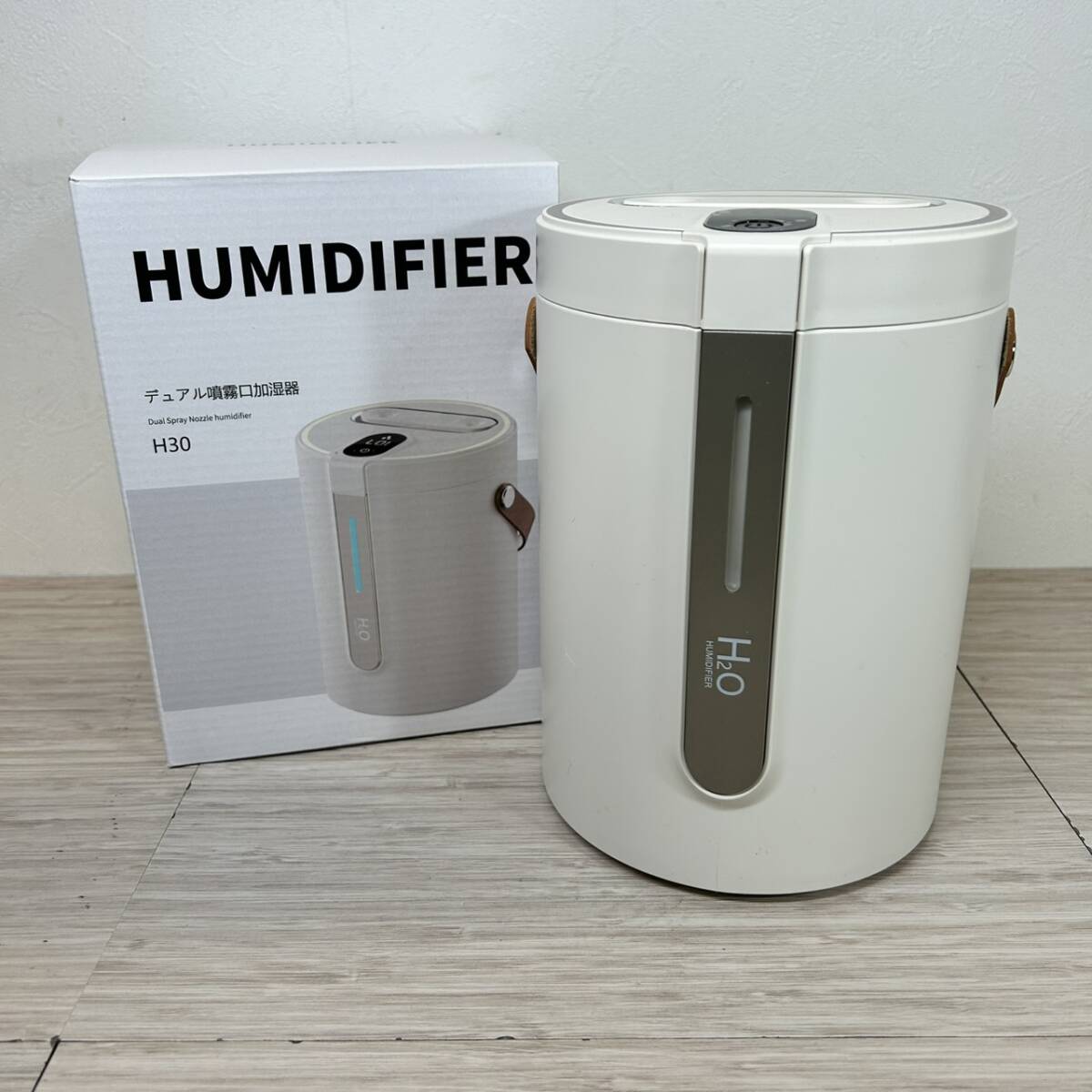 【MH-2494】未使用保管品 HUMIDIFIER デュアル噴霧口加湿器 H30 USBタイプC 卓上加湿器