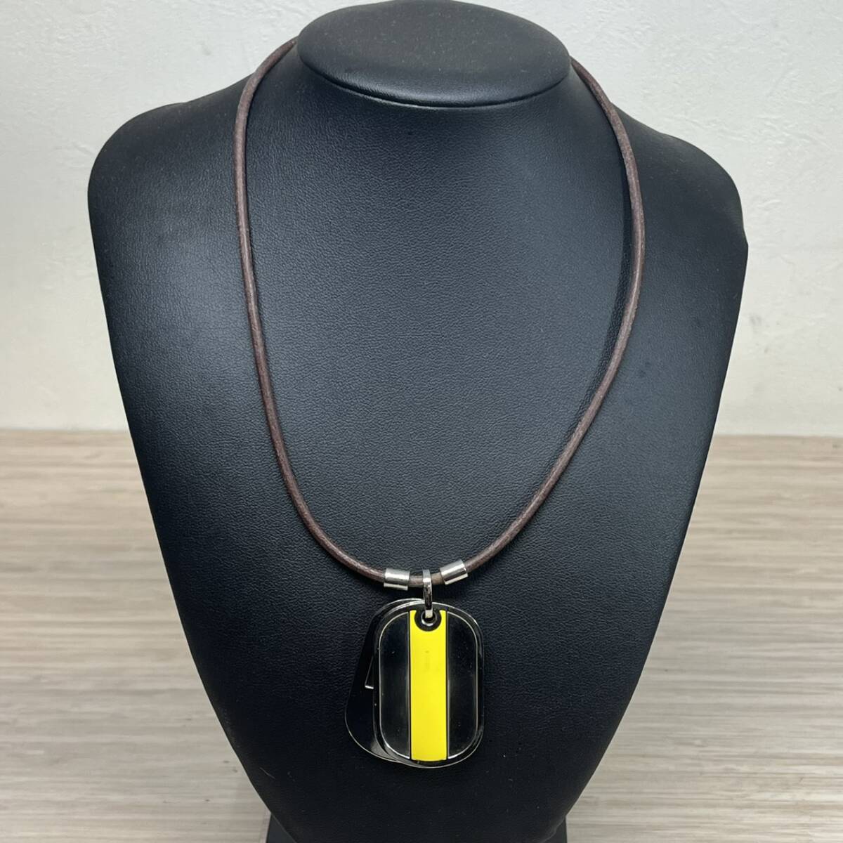 ●【MH-2424】中古品 D&G ドルチェ& ガッバーナ ロゴ プレート ドッグタグ ネックレス ペンダント 【レタパ可】