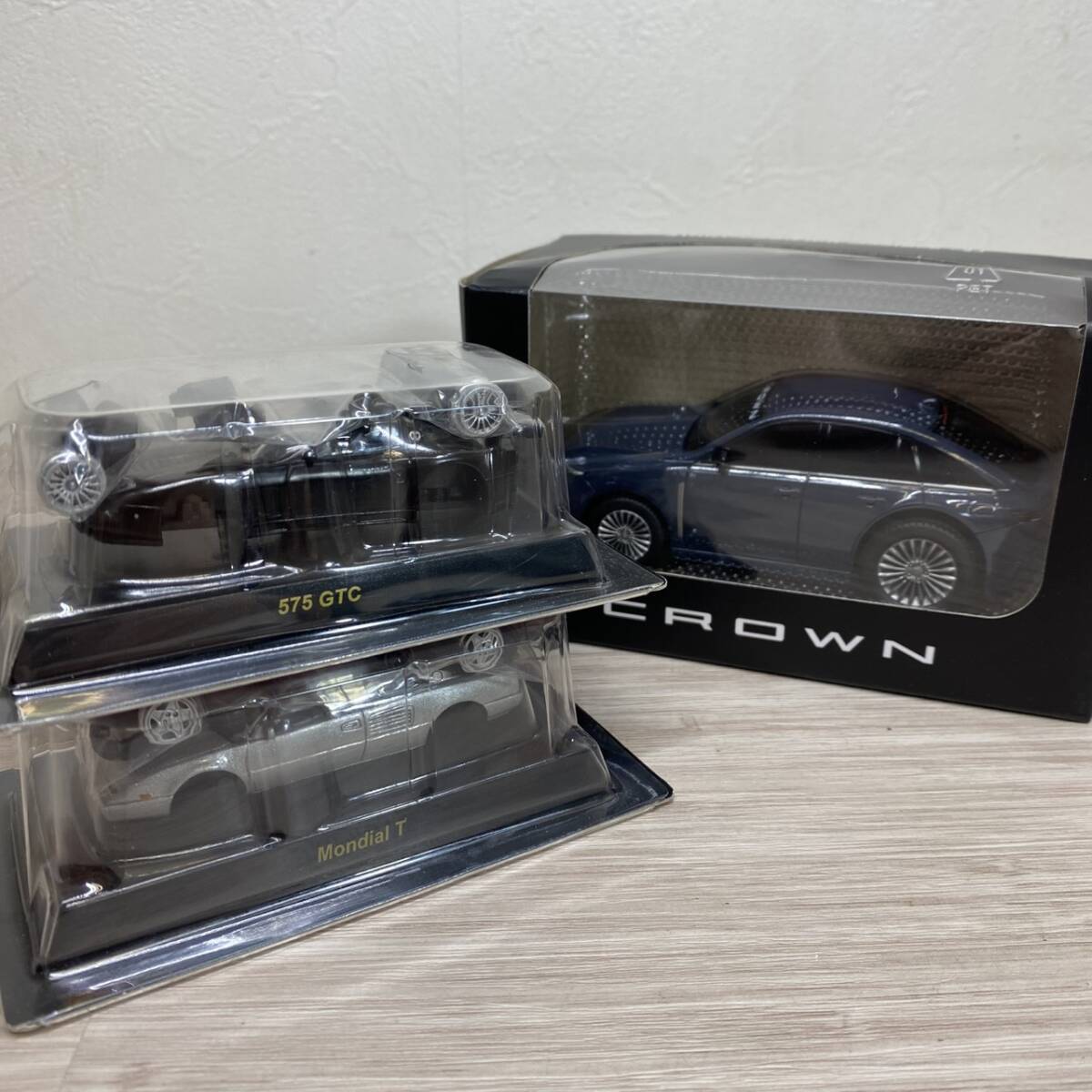 ●【MH-2450】保管品 京商 1/64 フェラーリ ミニカー / TOYOTA クラウン カラーサンプル セット売り 3台まとめ【レタパ可能】