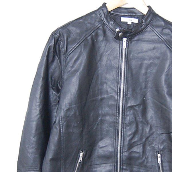 革ジャン　ナイラスNylaus■シングル ライダース ジャケット 合成皮革 メンズ■L■ブラック ※NK6311136