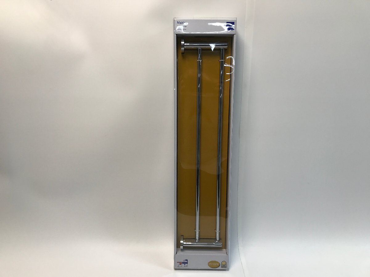 【6-6-6033】kela ケラ Makira タオルレール 59.5cm 真鍮クロームメッキ 未使用品