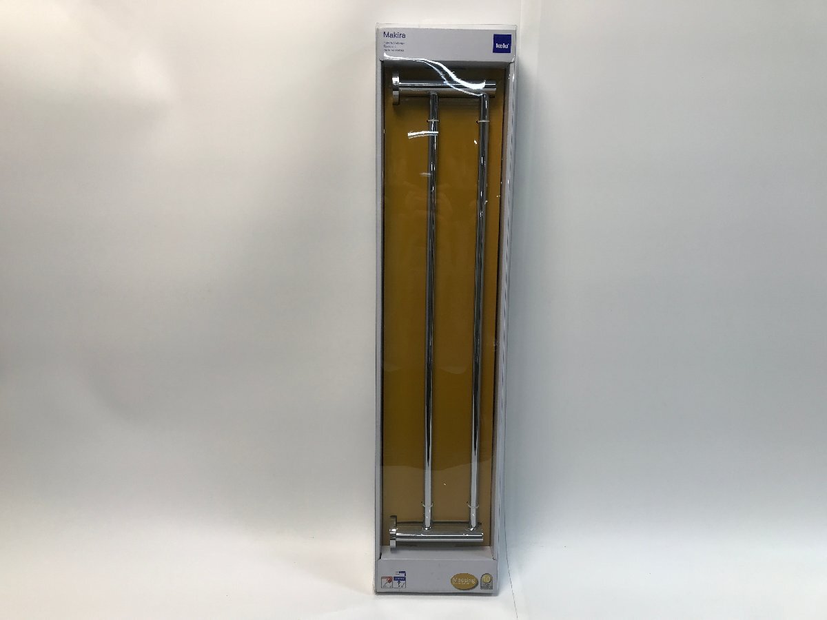 【6-6-6002】kela ケラ Makira タオルレール 59.5cm 真鍮クロームメッキ 未使用品