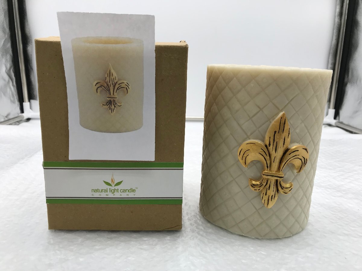 【★38-966】■未使用■natural light candles キャンドル　筒形（1652）