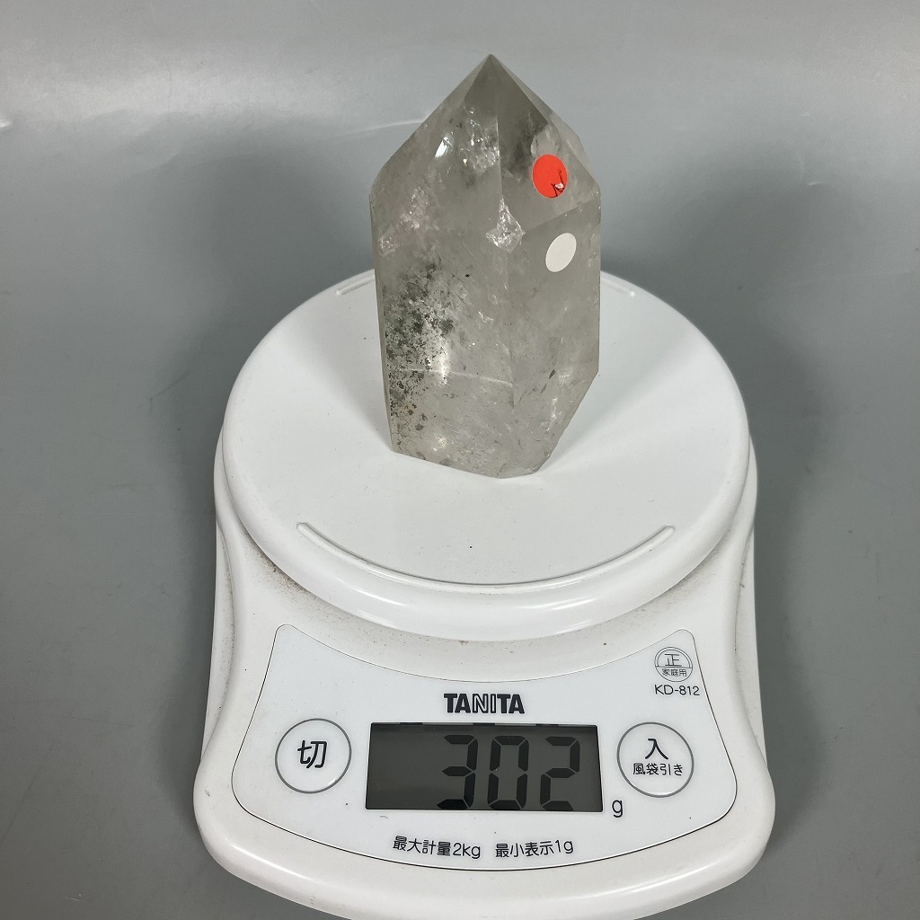 N3-065　天然石 パワーストーン 原石 ポイント ガーデンクオーツ クオーツ 302g 中古品