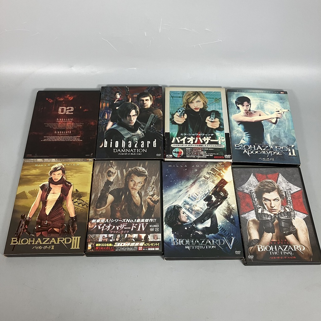 N3-124　DVD BD BIOHAZARD バイオハザード シリーズ 実写 CG 映画 8点 まとめ 中古品
