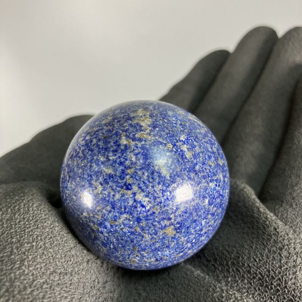 N3-066　天然石 パワーストーン 原石 スフィア 丸玉 ラピスラズリ 約4cm 101g 中古品