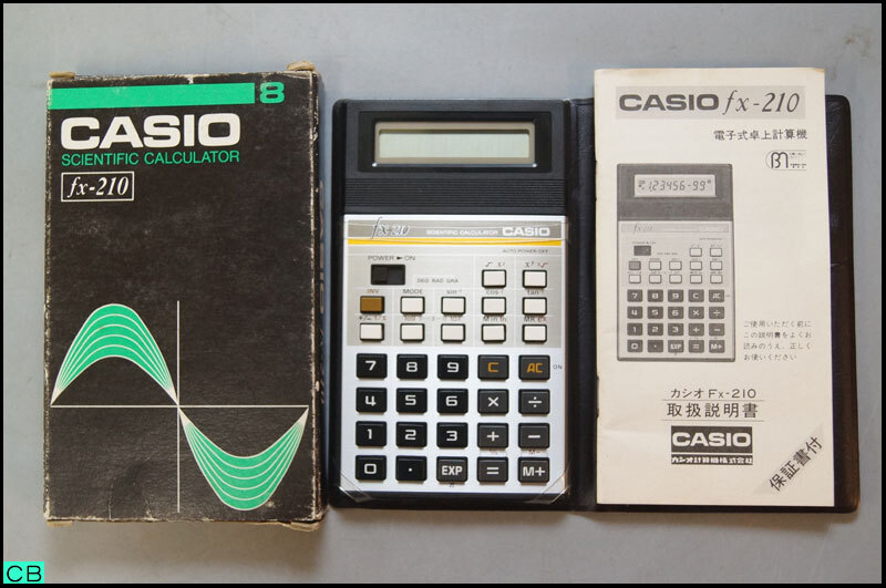 税込◆CASIO◆電子式卓上計算機 fx-210 取扱説明書・元箱付 手帳型 関数電卓 レトロ カシオ-D4-4541