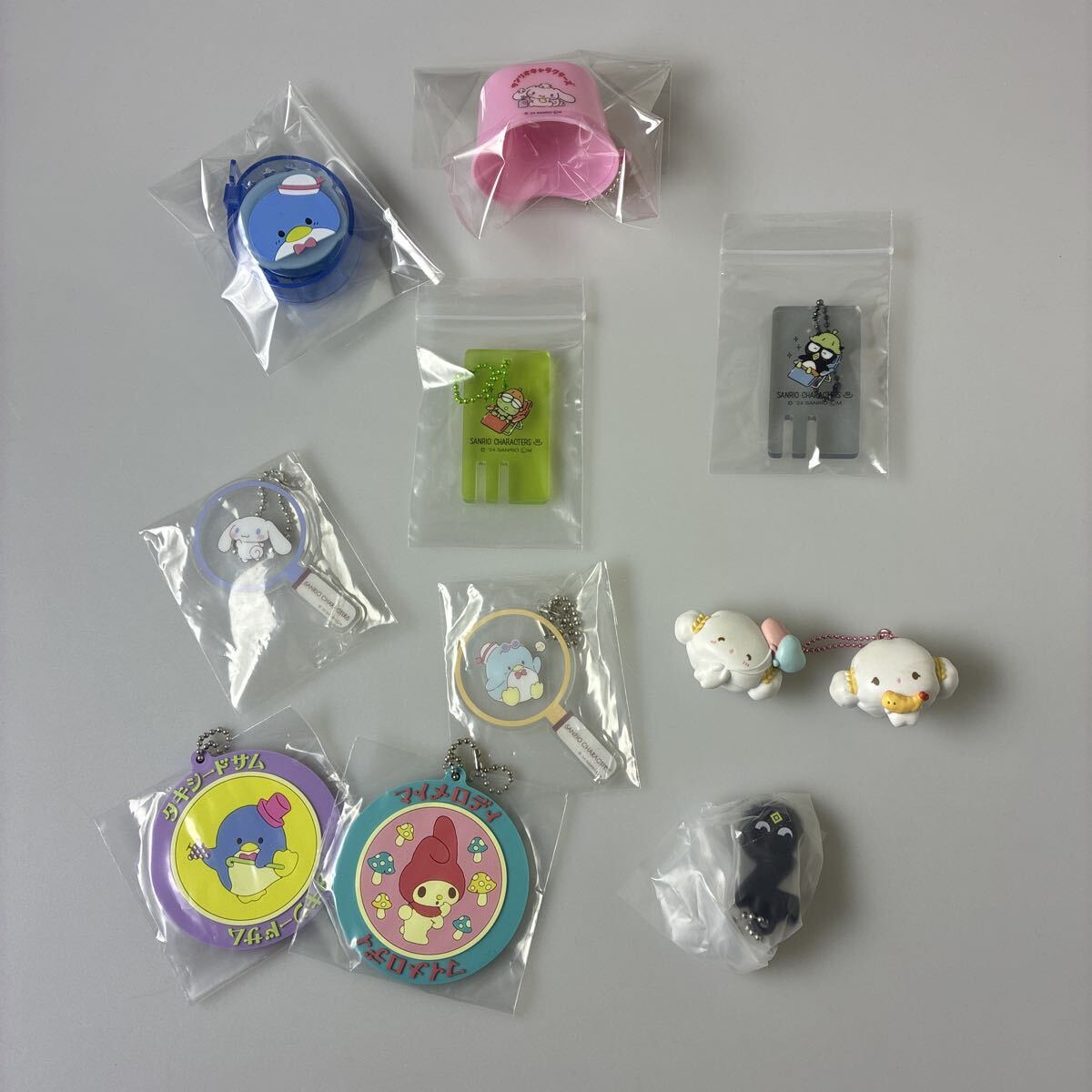 サンリオ グッズ まとめ売り キーホルダー ガチャ 食玩 シナモン ポムポムプリン 他 未開封あり　光玩具あり