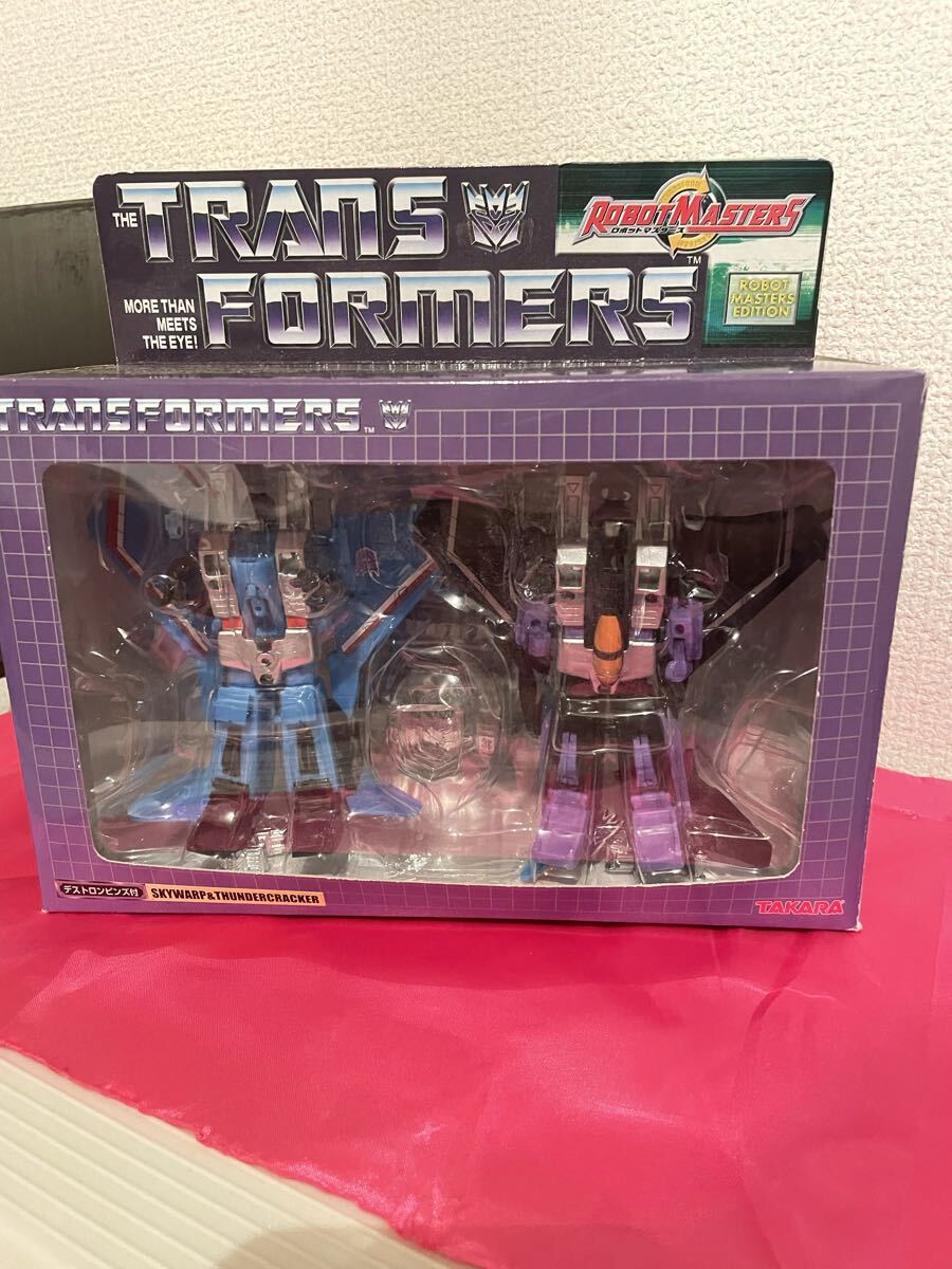 パーツ難あり　ロボットマスターズ トランスフォーマー サンダークラッカー　スカイワープ 当時物