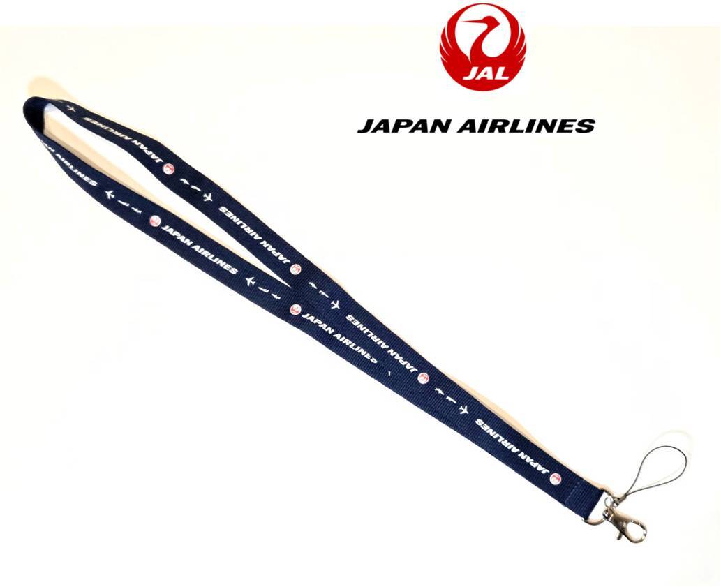 美品 JAL ネックストラップ JALブルー 社員証入れ　 IDケース 定期券入れ 日本航空