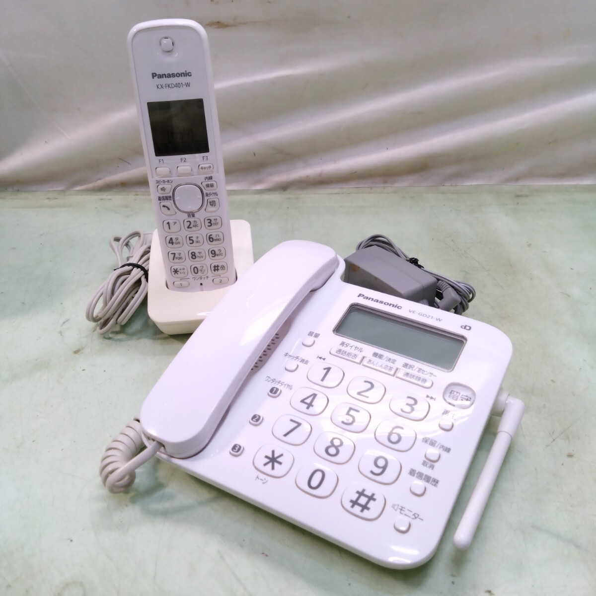 Panasonic/パナソニック コードレス電話機 親機 子機 VE-GD21 KX-FKD401