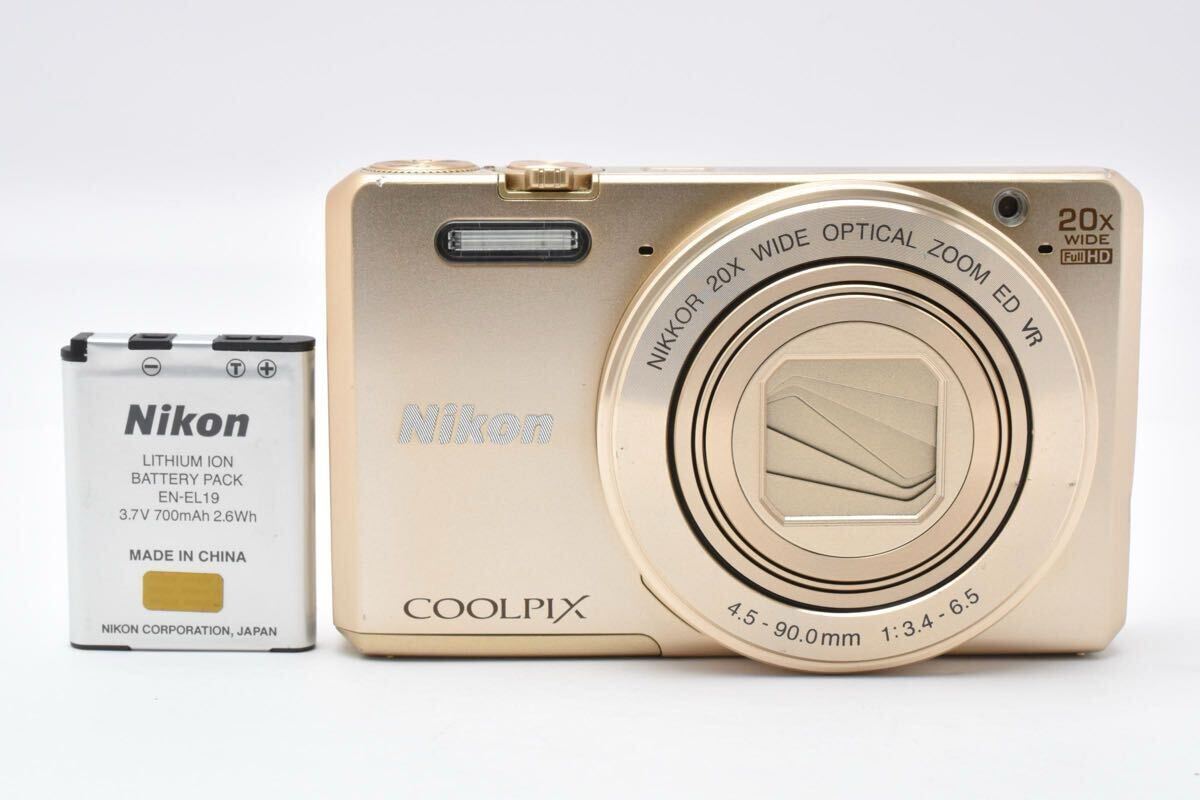 【美品】Nikon ニコン COOLPIX S7000 ゴールド コンパクトデジタルカメラ クールピクス 【バッテリー付き】(842)