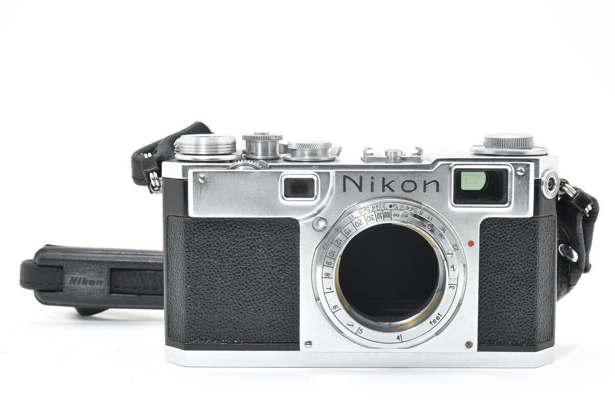 【美品 sn.616xxxx】Nikon ニコン S2 前期 シルバー レンジファインダー ボディ【ストラップ付き】(861)