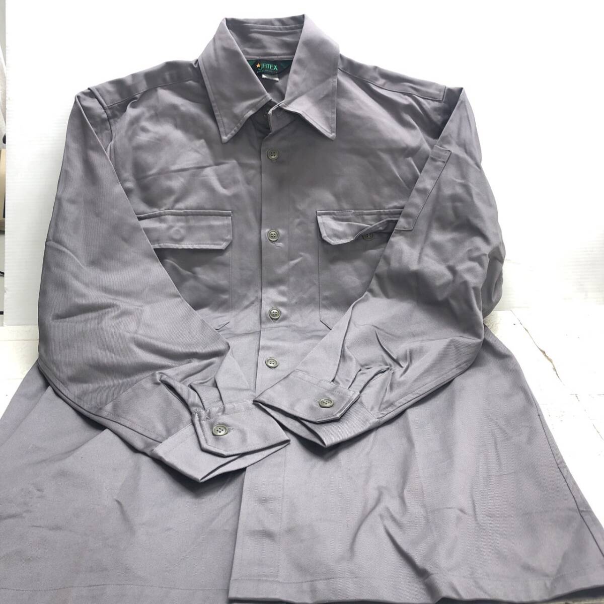 ★【在庫処分価格】JATEX 作業服 シャツ LLサイズ 作業着 ワークウエア 経年保管品 現状品☆T3-278J
