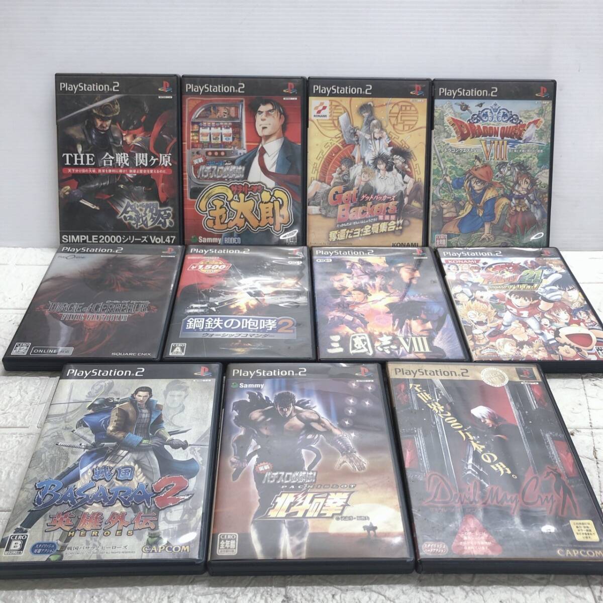 ★【在庫処分価格】PS2 ドラゴンクエストⅧ 三国志Ⅷ アイシールド21 など 11点 プレイステーション2 ソフト プレステ2 現状品☆T3-375J