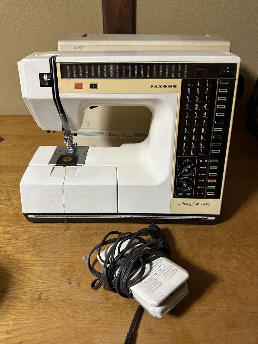 ジャノメ JANOME メモリークラフト Memory Craft 6000 コンピューターミシンフットコントローラー付き