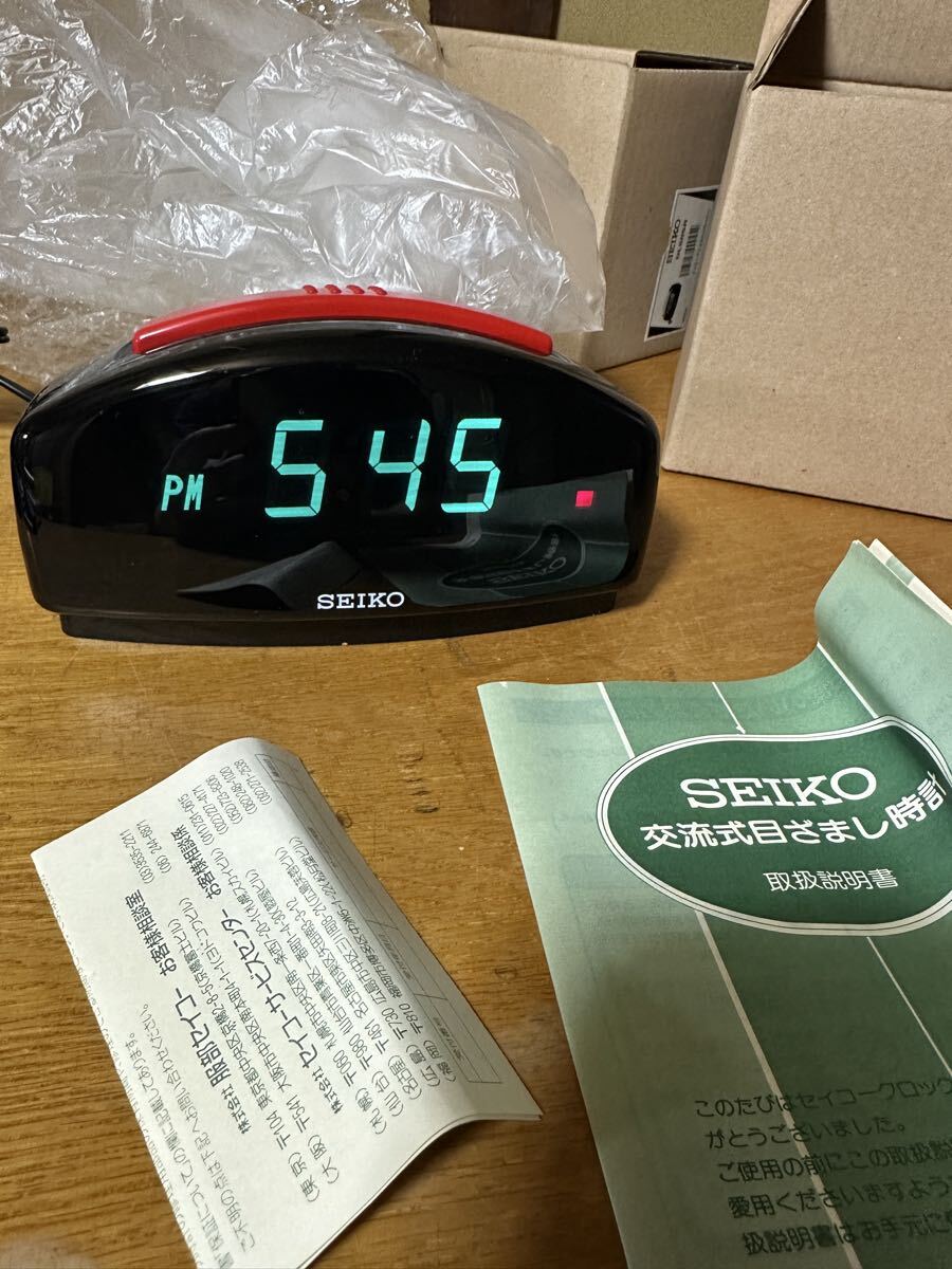 80s 昭和レトロ SEIKO セイコークロック デジタル目覚まし置き時計 未使用3点
