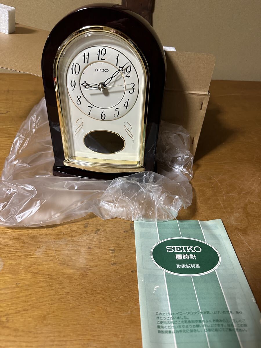 SEIKO セイコー時計立時計子時計 ブラウン ブラウン PW410B 未使用