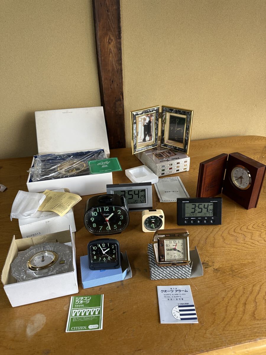 卓上時計10個セットcitizen Maruman hoya Cristal …