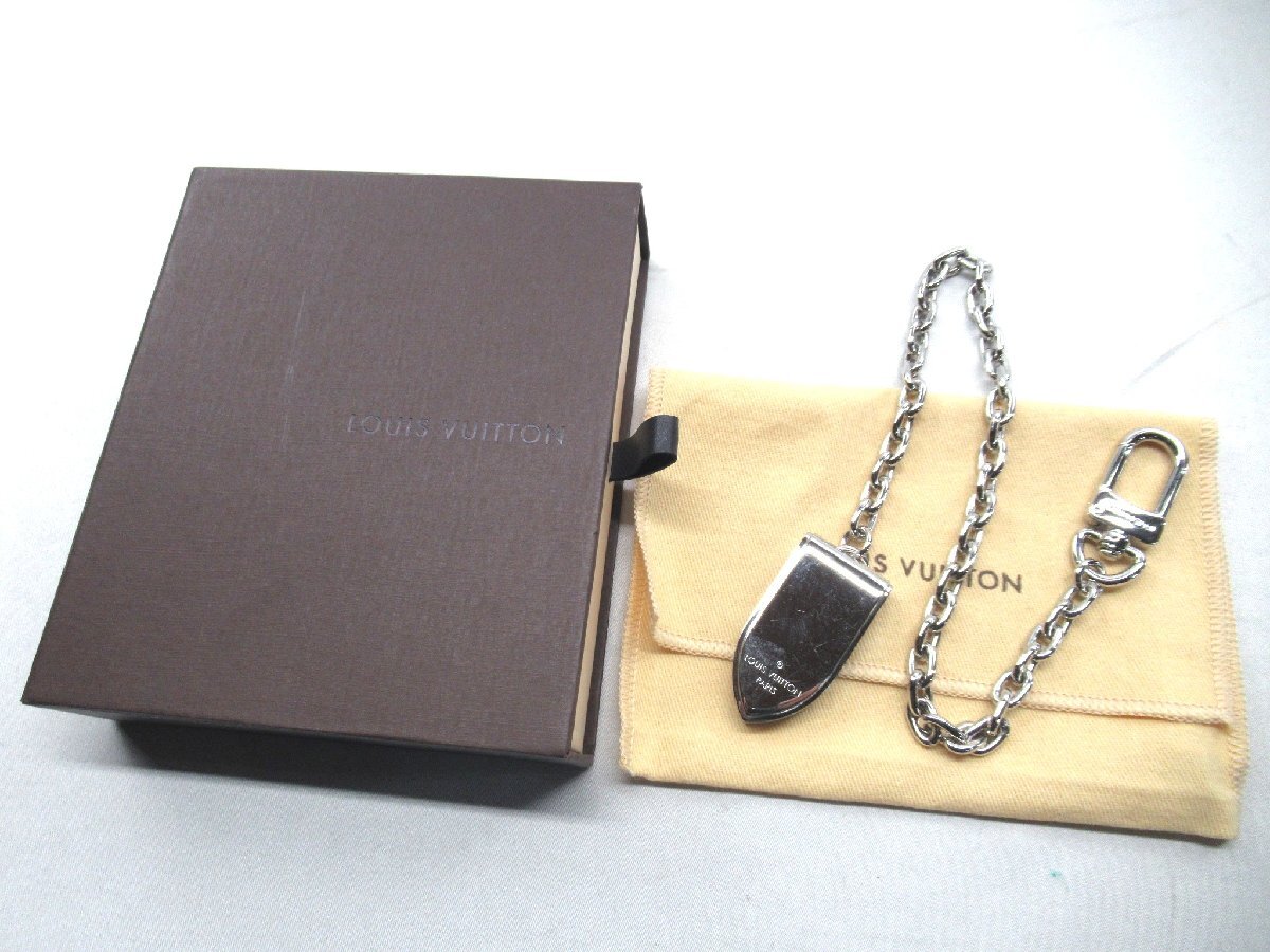 ★【B送900円】3379　LOUIS VUITTON　ルイヴィトン　パンス ビエ シェンヌ オジーヴ　マネークリップ　チェーン付き　M66203/CK0162