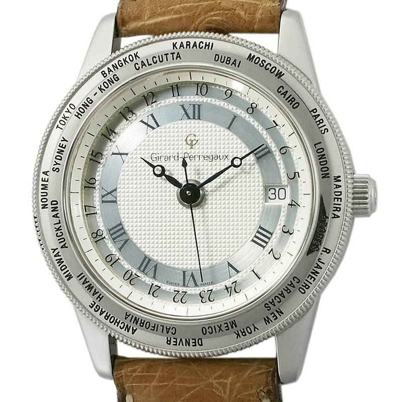 《清水屋》 ジラールペルゴ GIRARD PERREGAUX GP90 ワールドタイム 1010 自動巻