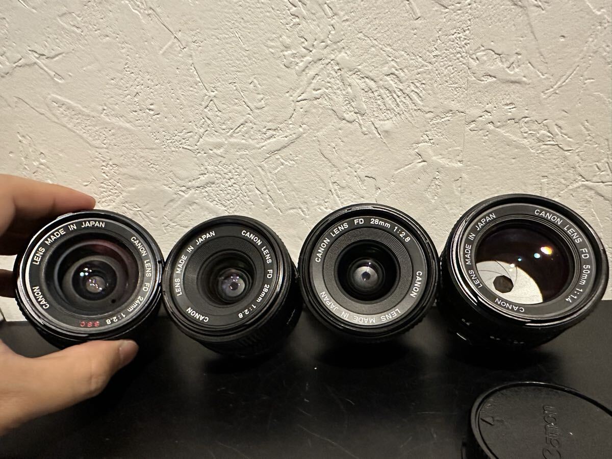 Canon new fd 28mm f2.8 50mm f1.4 fd 24mm f2.8 ssc キャノン レンズ