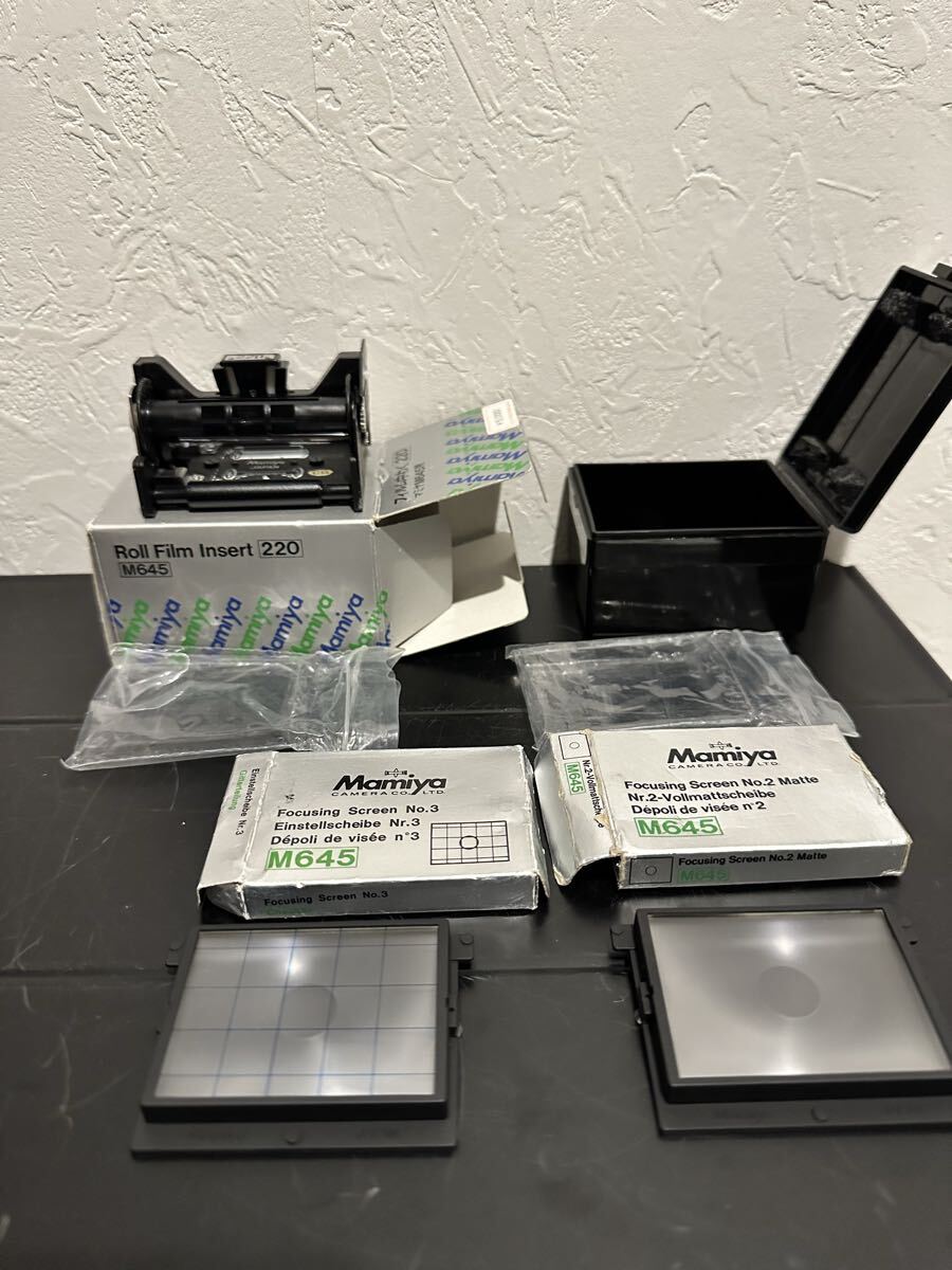MAMIYA M645 Focusing Screen No.2 No.3 Roll Film 220 マミヤ　スクリーン