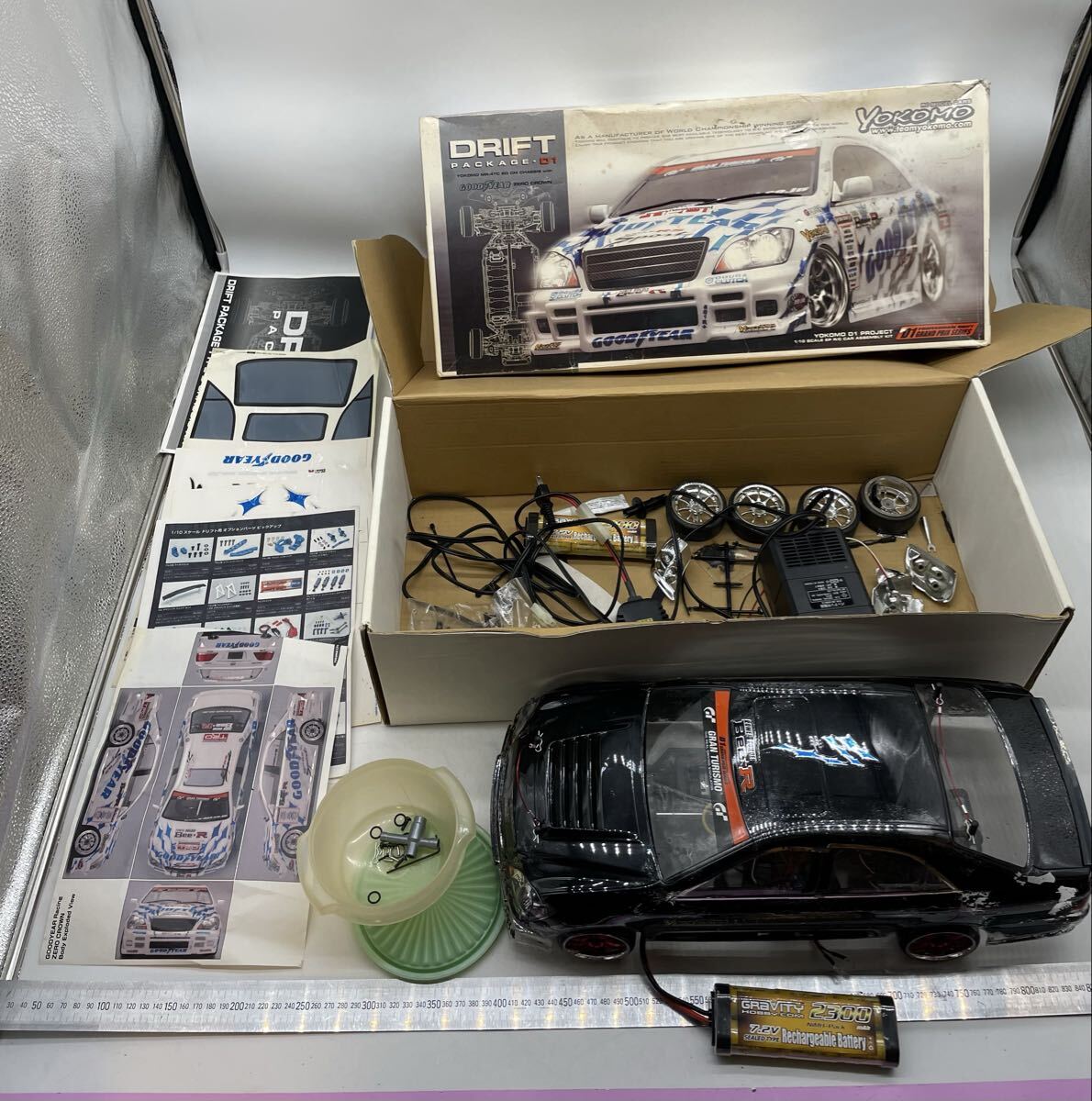 16179【ジャンク 未検品】Yokomo DRIFT PACKAGE D1 ヨコモ OPTION NO.1 RX-2.4GHz 受信機 サンワ等 ラジコン ドリフト プロポ