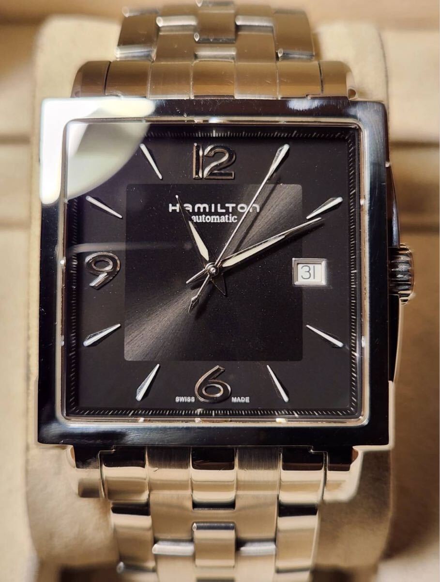 送料込み Hamilton Jazzmaster Square Automatic ハミルトン ジャズマスター スクエア 腕時計 自動巻き カーキ khaki オートマチック