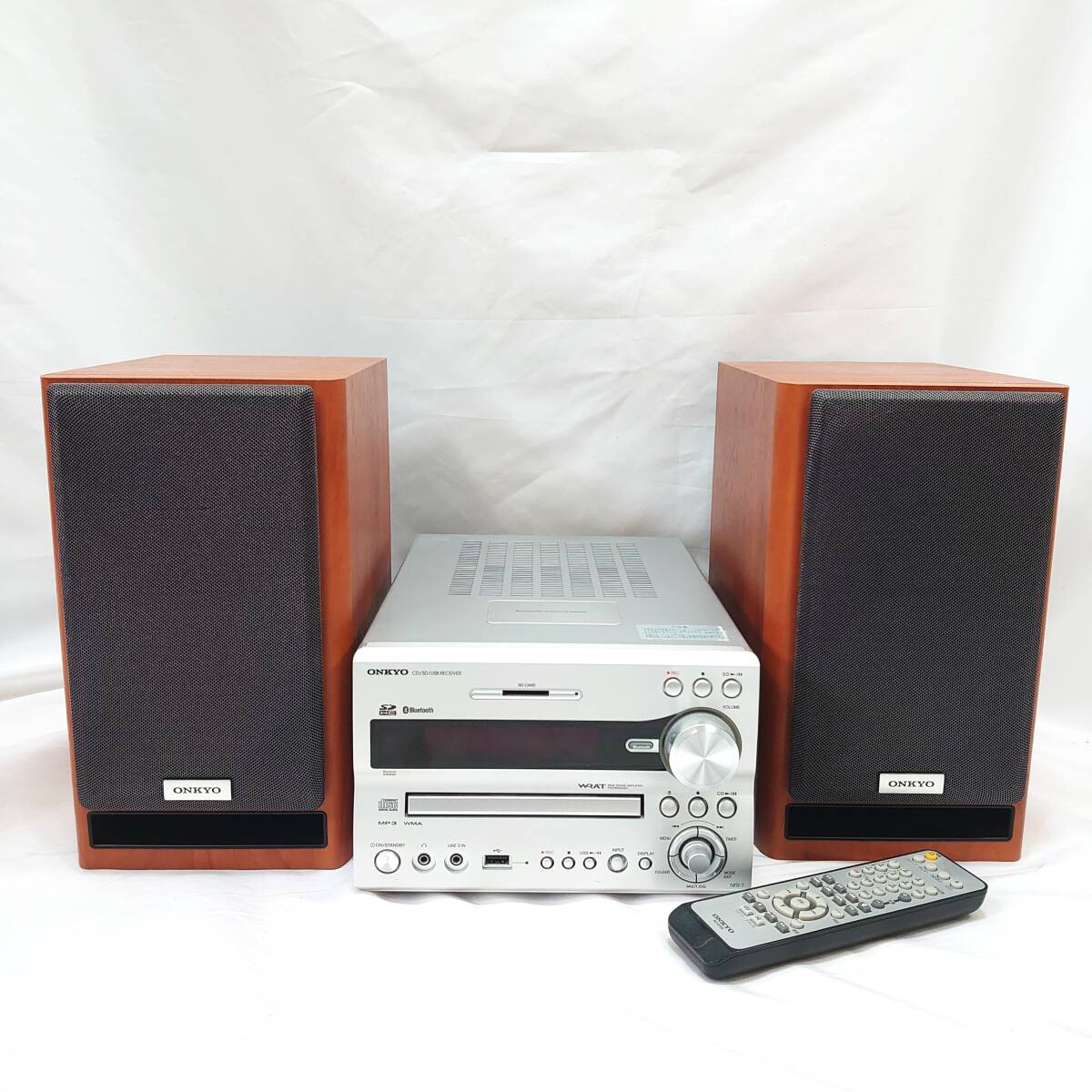 ONKYO オンキョー コンポ X-NFR7 D-NFR7 CD SD USB レシーバーシステム Bluetooth対応 ラジオアンテナ リモコン付き