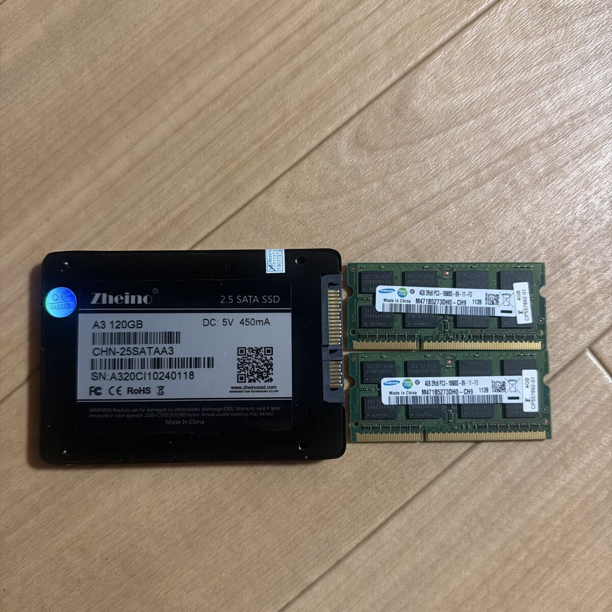 Zheino 120GB/Samsung 4GB 3点セット