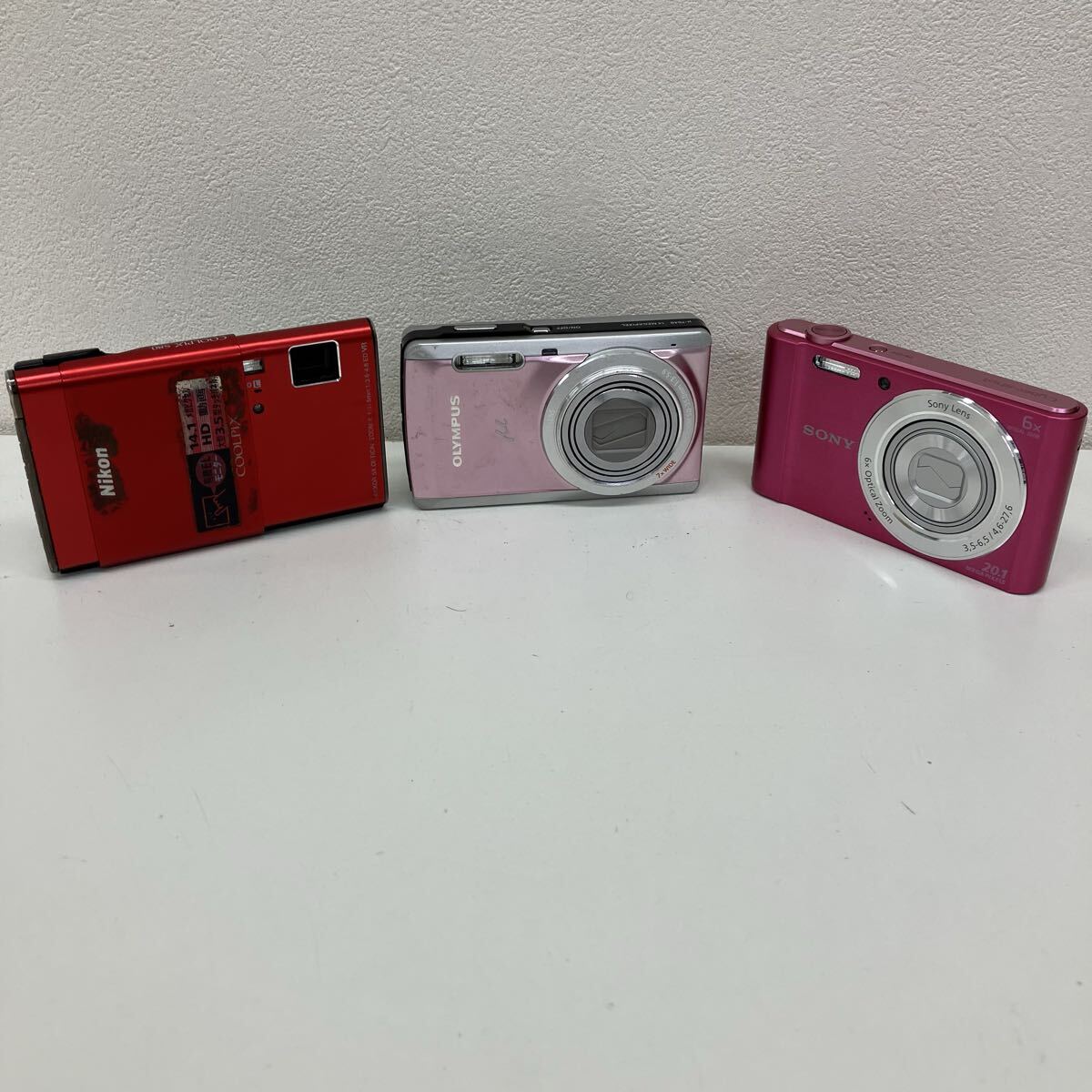 【S1520-j】 カメラ デジカメ デジタルカメラ　3点 まとめ　SONY DSC-W810 OLYMPUS μ-7040 Nikon COOLPIX S80 コンパクト