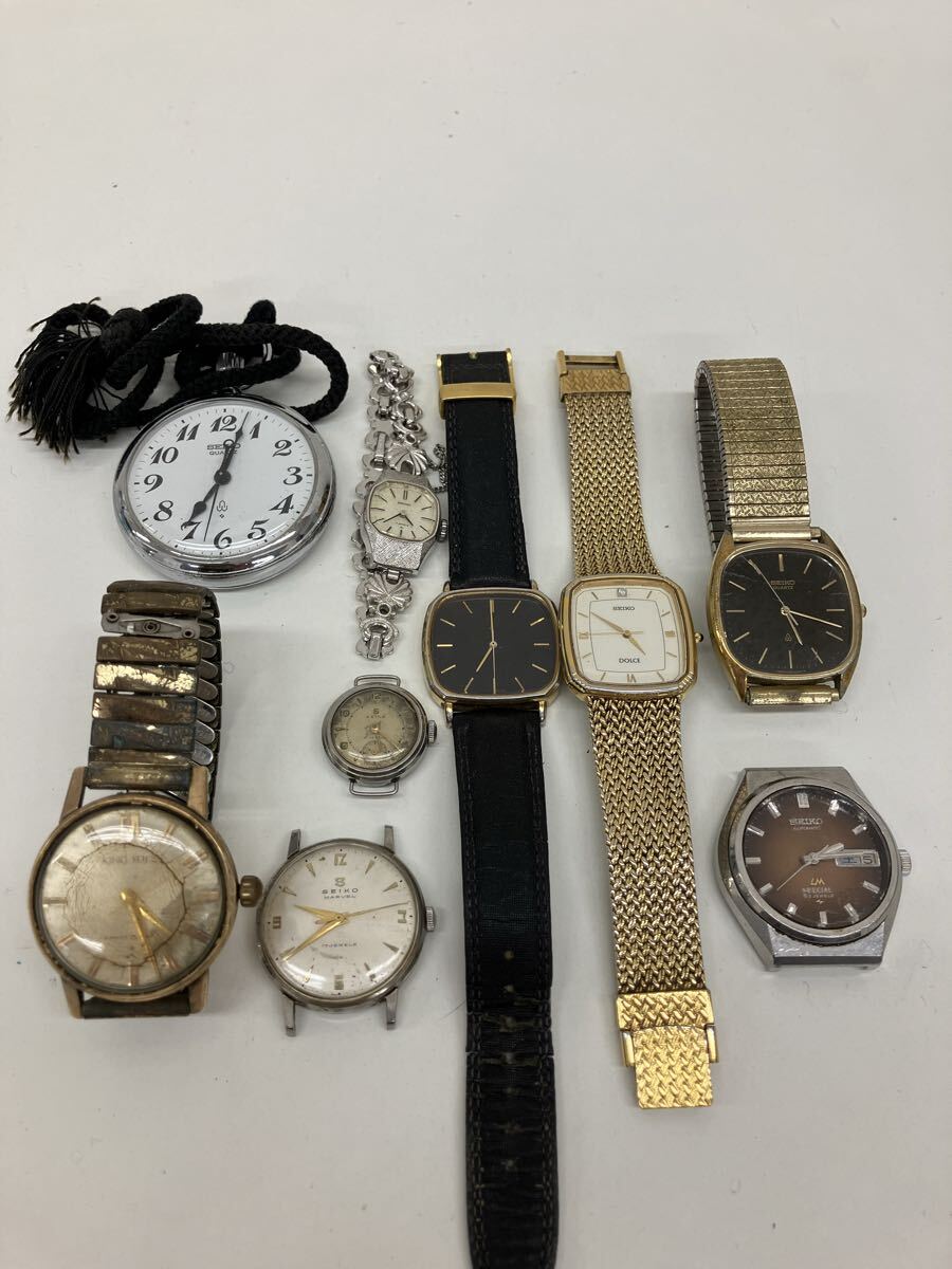 【Q1511-i】時計 腕時計 クォーツ　9点 まとめ　 SEIKO セイコー 手巻き　懐中時計　KING LM SPECIAL dolce MARVEL