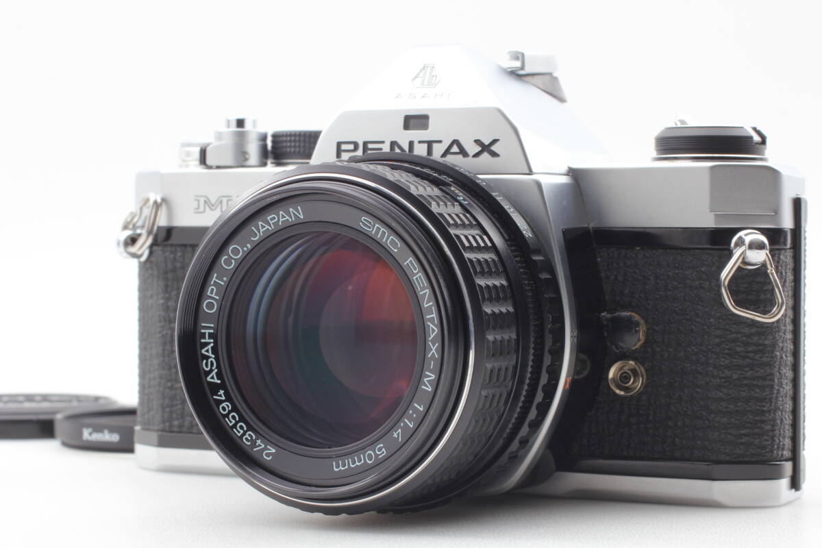 【美品/動作確認済】 PENTAX MX シルバー + SMC PENTAX-M 50mm F1.4 取説付 露出計動作 完動品 ペンタックス フィルムカメラ