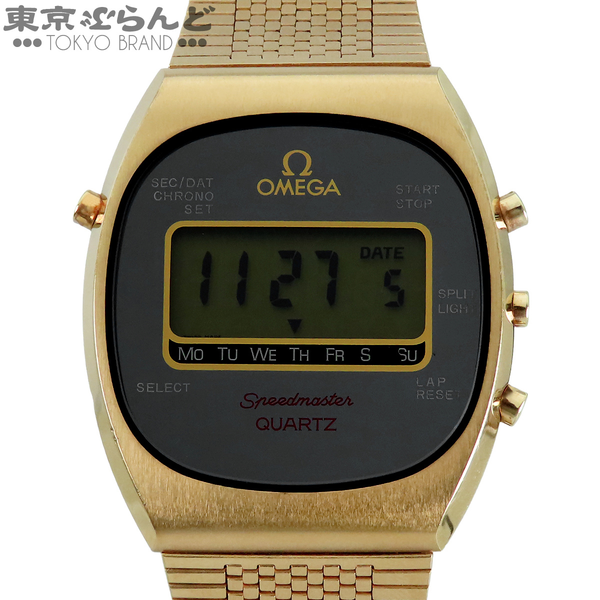 101853762 オメガ OMEGA スピードマスター 186.0005 ブラック SS LCDデジタル ヴィンテージ 腕時計 メンズ クォーツ式 電池式