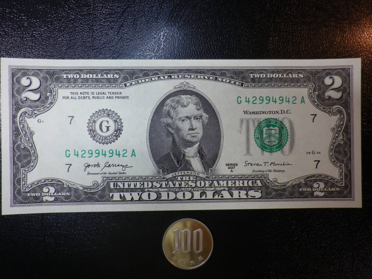  USA / アメリカ 2017年 2Dollars（G）シカゴ 未使用 p-545