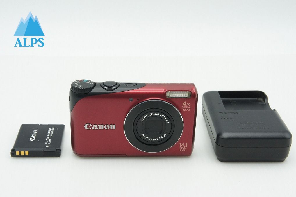 良品 Canon キヤノン PowerShot A2200 コンパクトデジタルカメラ レッド 260221i【アルプスカメラ】