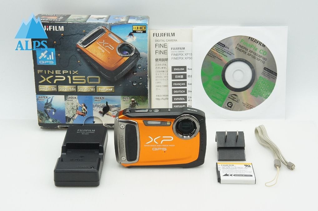 FUJIFILM フジフィルム FinePix XP150 コンパクトデジタルカメラ オレンジ 元箱付 260212a【アルプスカメラ】