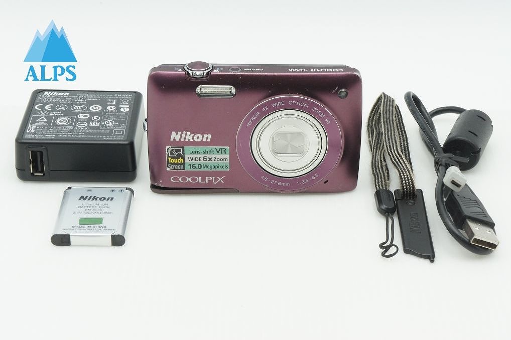 Nikon ニコン COOLPIX S4300 コンパクトデジタルカメラ パープル 260304k【アルプスカメラ】