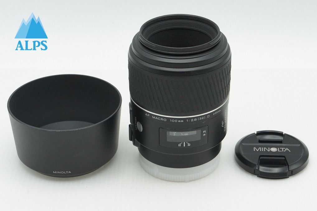 MINOLTA ミノルタ AF 100mm F2.8 D MACRO SONY ソニー αマウント 単焦点レンズ フード付 260220j【アルプスカメラ】