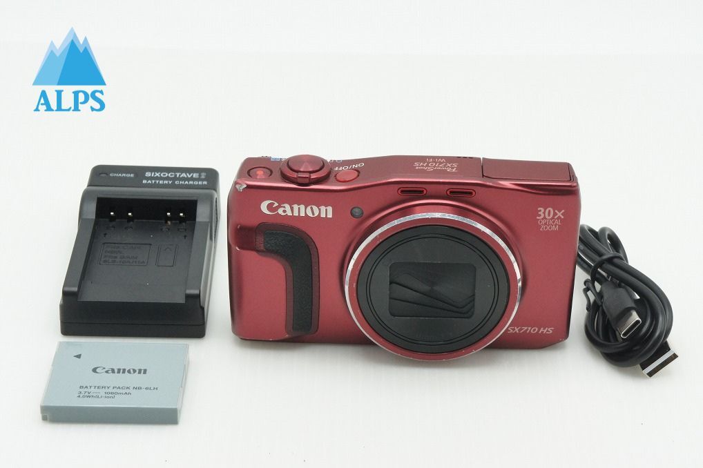 Canon キヤノン PowerShot SX710 HS コンパクトデジタルカメラ レッド 260304g【アルプスカメラ】