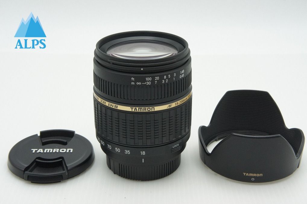 TAMRON AF 18-200mm F3.5-6.3 XR Di II LD Aspherical IF MACRO A14 Nkon Fマウント A14NII APS-C フード付 260309y【アルプスカメラ】