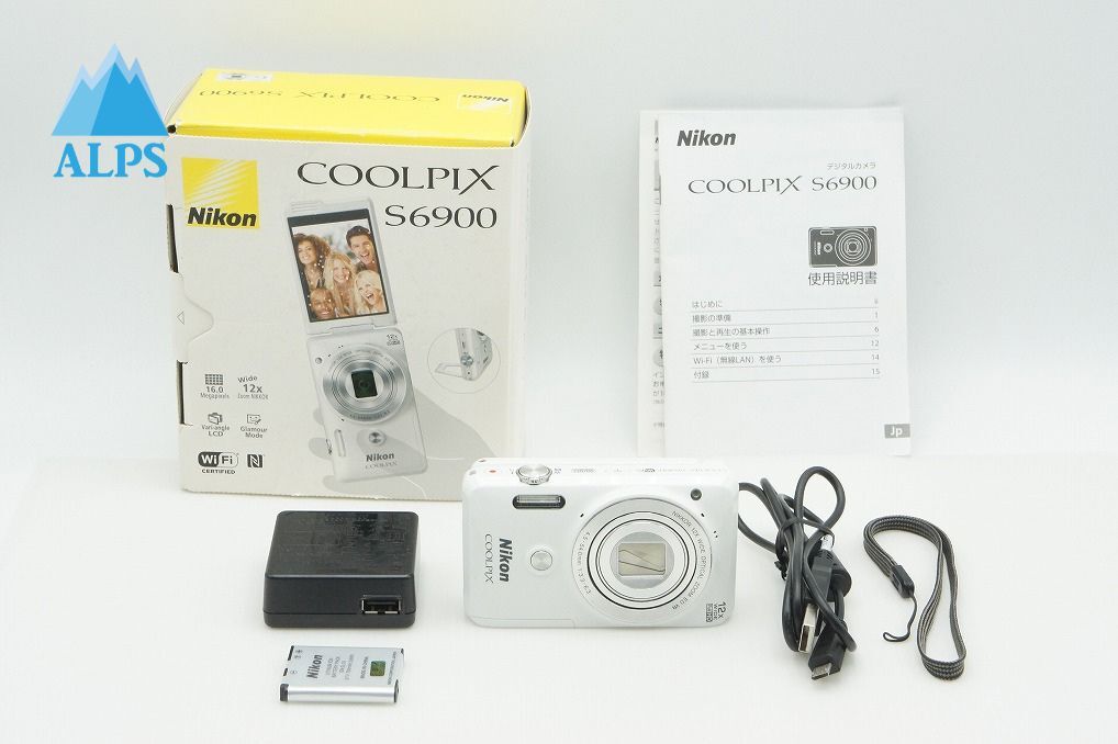 良品 Nikon ニコン COOLPIX S6900 コンパクトデジタルカメラ ホワイト 元箱付 260305d【アルプスカメラ】