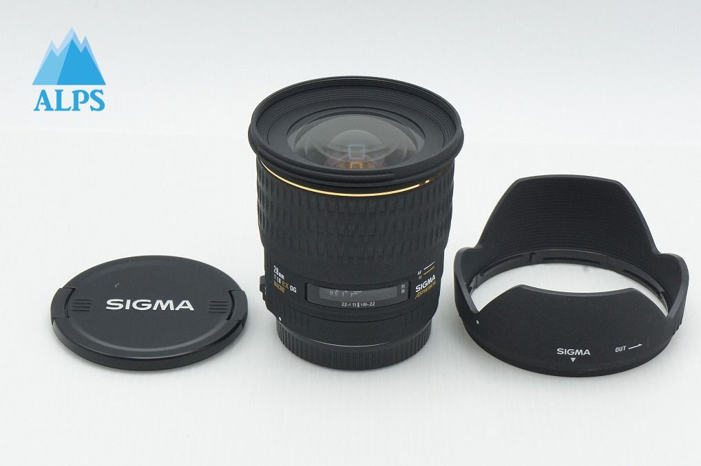 美品 SIGMA シグマ 28mm F1.8 EX DG ASPHERICAL MACRO Canon キヤノン EFマウント フルサイズ フード付 260310p【アルプスカメラ】
