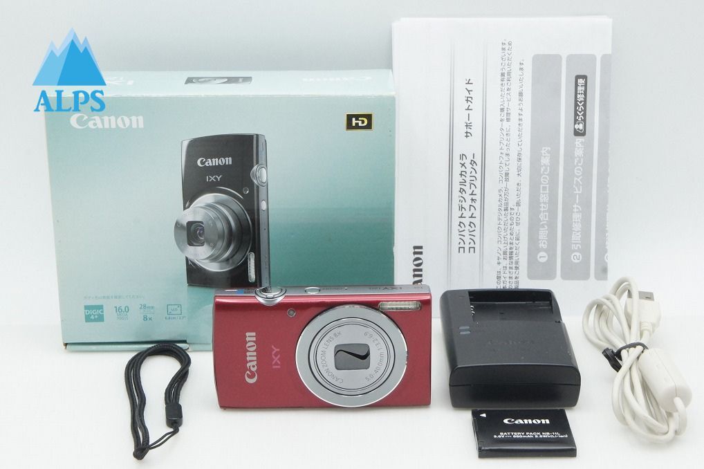 訳あり品 Canon キヤノン IXY 120 コンパクトデジタルカメラ レッド 元箱付 260313c【アルプスカメラ】
